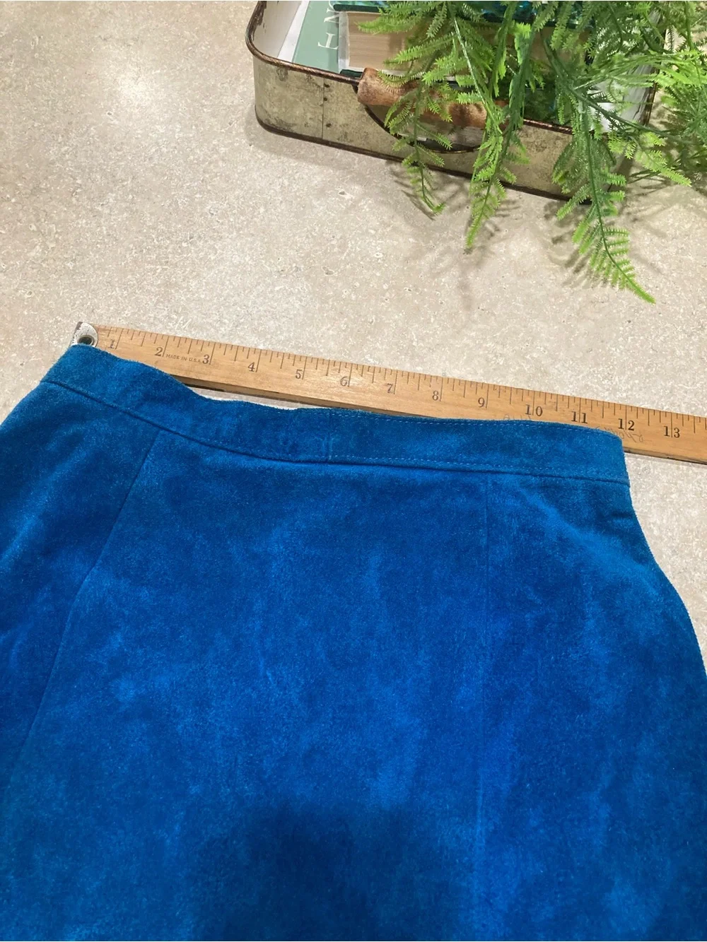 Phoenix Outerwear Turquoise 100% Leather skirt